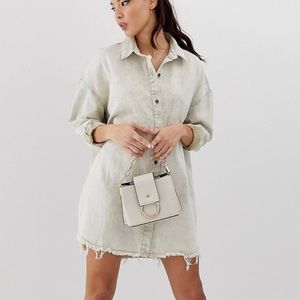 missguided oversized denim shirt dress